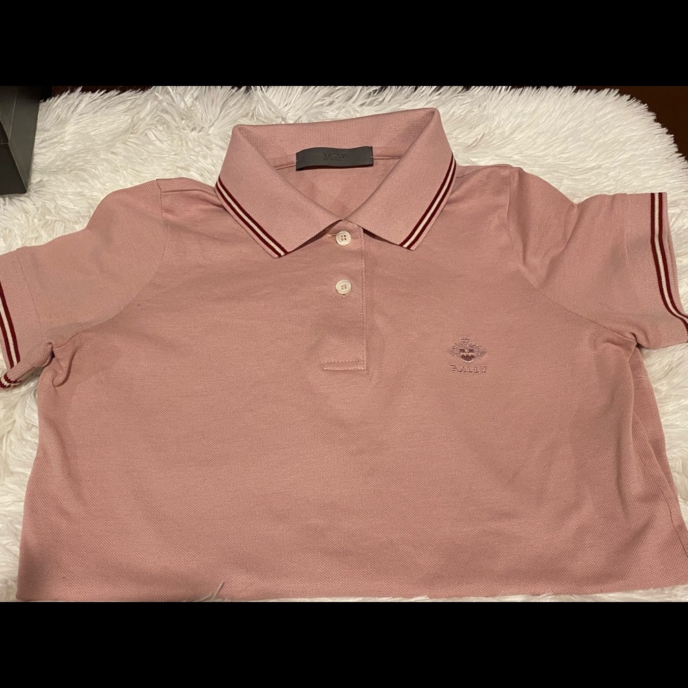 Women’s Bally short sleeve half button down shirt